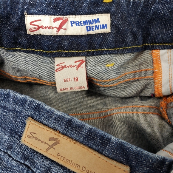 Seven7 Sz 18 Flower Studded Straight Leg (B) - Picture 8 of 12